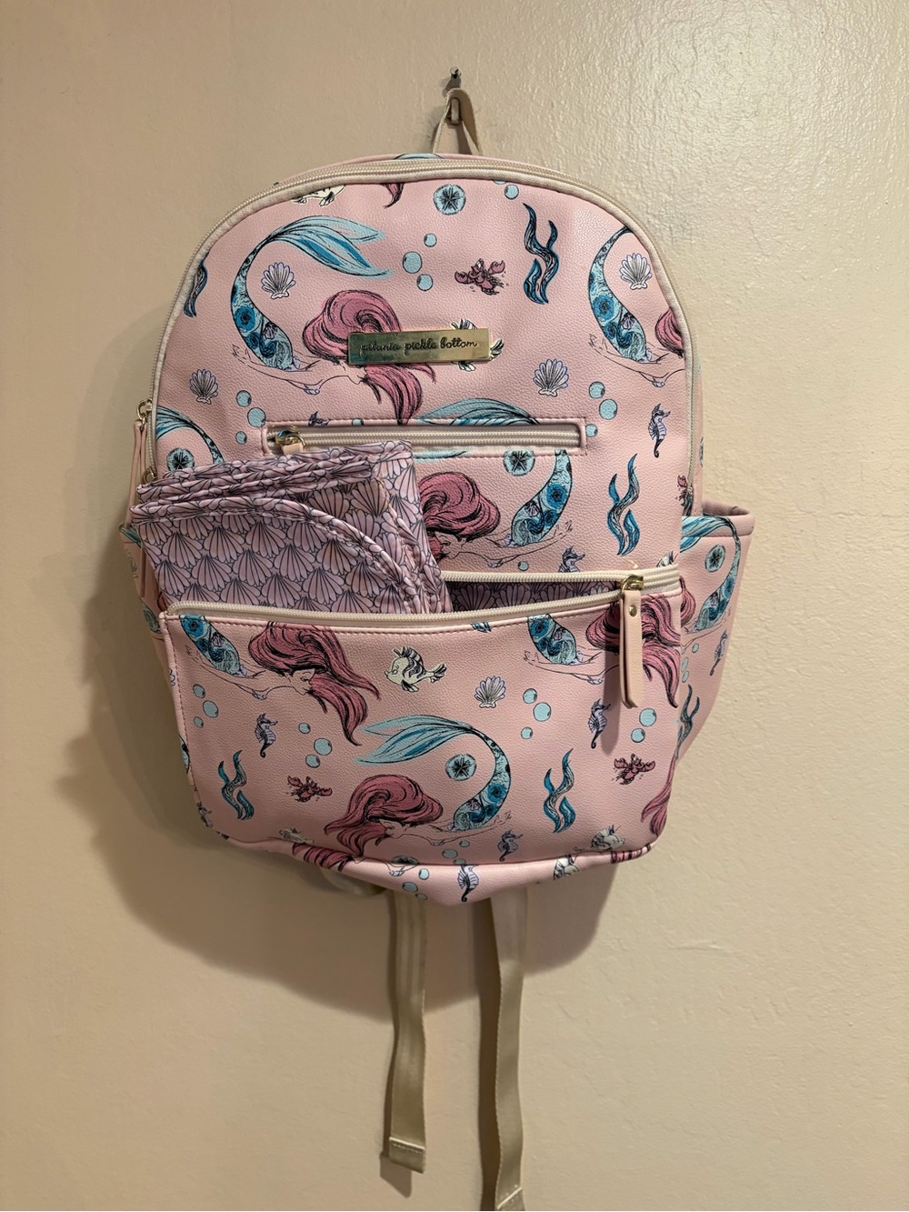 Petunia Pickle Bottom The Little Mermaid Baby Backpack w/ Changing Pad